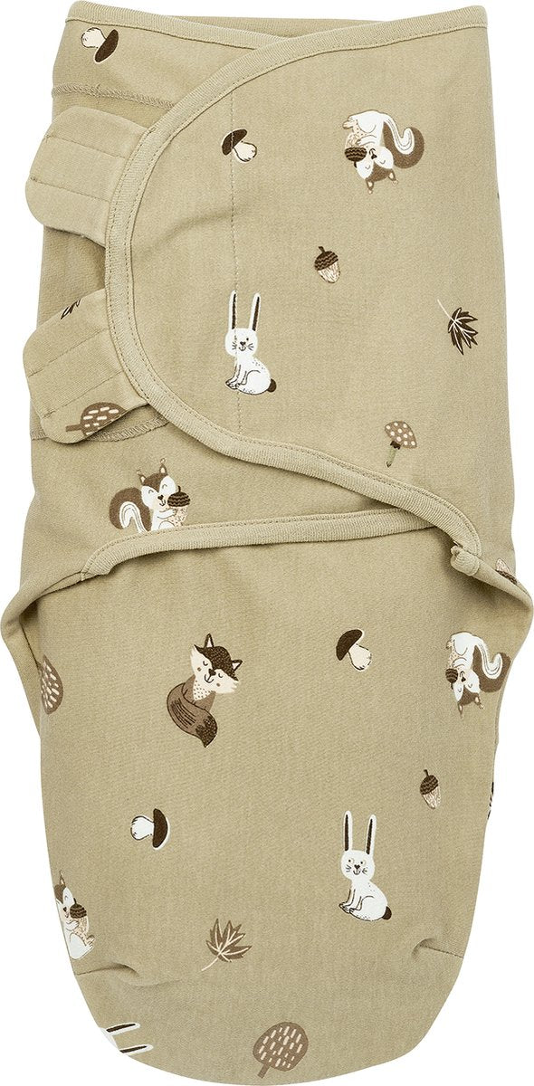 Meyco Baby Waldtiere Wickeldecke – Sand – 4–6 Monate – 1,0 Tog