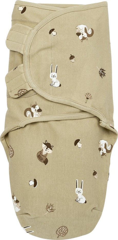 Meyco Baby Waldtiere Wickeldecke – Sand – 4–6 Monate – 1,0 Tog