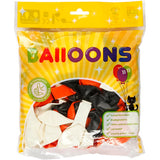 Creativ company balloons, round, d 23-26 cm, black, orange, white, 100 pieces 1 box