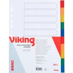 Tabbladen viking pp a4 120micron geassorteerd 10stuks 11 gaten