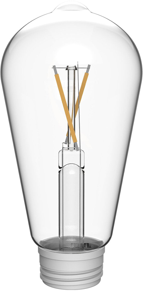 Philips led philips vervangbare filament lamp voor solar buitenlampen - klassiek ontwerp - warmwit licht 2700k - zonne-energie