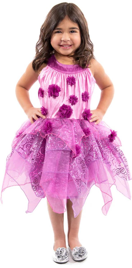 Kleine Abenteuer – Lila Blütenfeenkleid – Größe 110-122