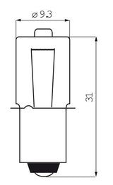 Halogen Lamp PX13,5s 6 Volt - 3 Watt mat Halsband