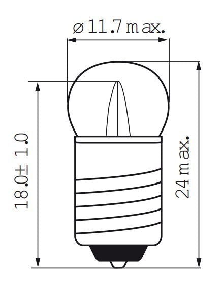 Bosma Lamp 6V 0.05 E10 Bicycle dietro