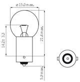 Bosma lamp 6v-7.5w ba9s