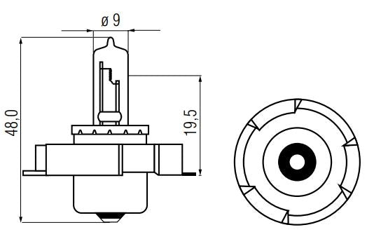 Lampada Bosma 12V-15W P26S Halogen