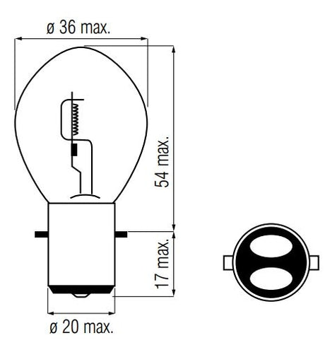 Kantenlampe 12 Volt 25 25 Watt Ba20d