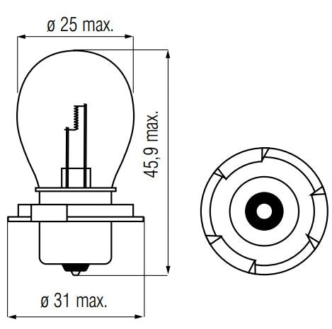 Lampada Bosma 12V-20W P26S