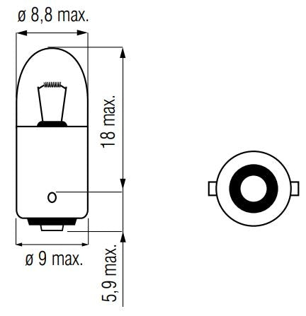 Lampada Bosma 12V-4W BA9S