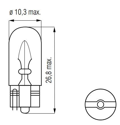 Bosma svetilka 12V-5W klin T10