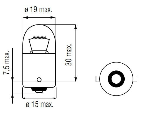 Lampada Bosma 12V-10W BA15S Orange