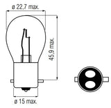 Bosma Lamp 12V-21 5W Bay15D Red