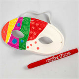 Creativ Firmenmaske, H: 9,5 cm, B: 18,5 cm, weiß, 10 Stück 1 Box
