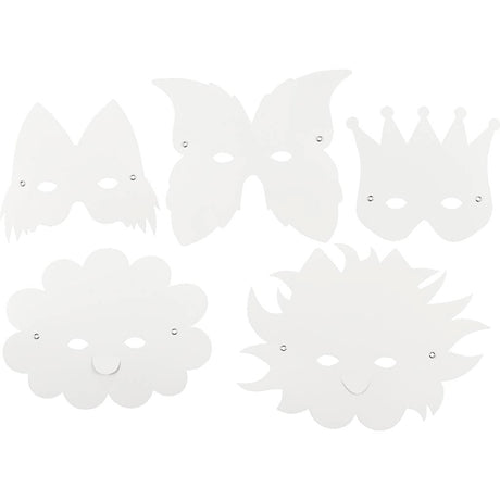 Creativ Company Fantasimasker White, 5st.