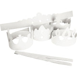 Creativ Firmenkronen, H: 10-16,5 cm, L: 60 cm, 230 g, weiß, 5 Stück 1 Box