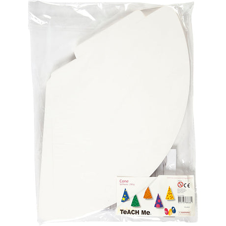Creotime https: www.cchobby.nl cone-h-23-cm-d-16-5-cm-230-gr-white-50-piece-1-box