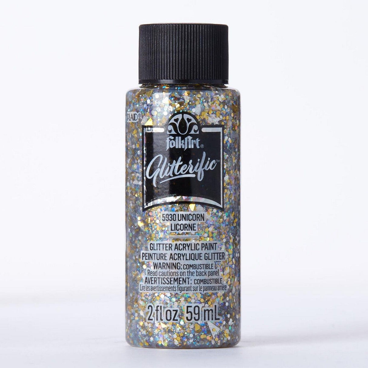 Folkart • glitzernde Acrylfarbe Einhorn 59 ml