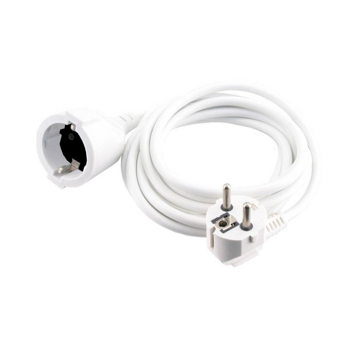 Verlängerungskabel weiß 10 m, mit Erdung (Hanging Pack)