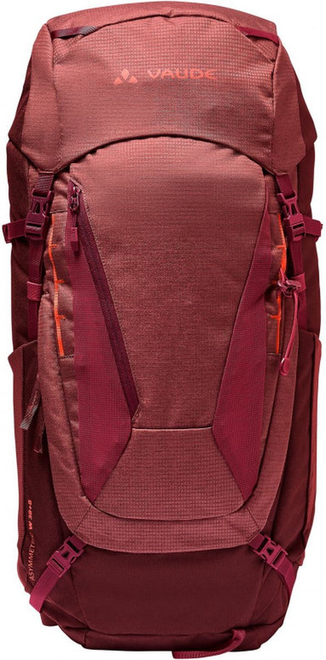 Vaude Trekkingrucksack Wanderrucksack Damen asymmetrisch 38+8 Dark Cherry Dunkelrot