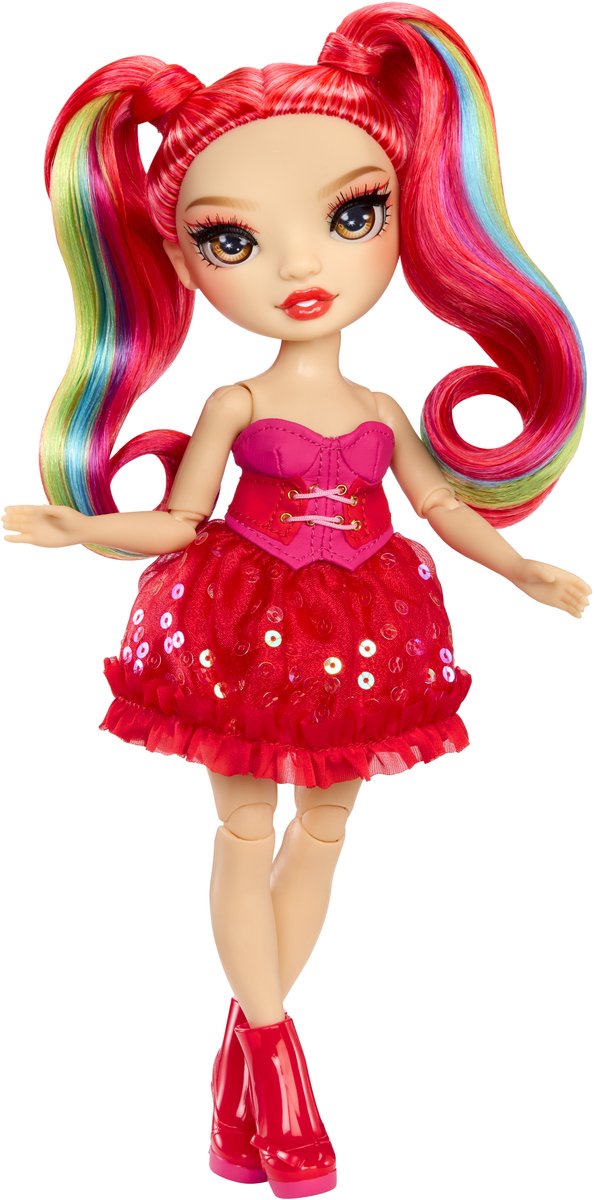 Rainbow High Be Dazzling Fashion Dolls – Vivienne Rouge (rot) mit Blendwerkzeug und glitzernden Strasssteinen