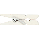 Creativ Company Mini-Wäscheklammer, Größe 35x7 mm, Stärke 9 mm, weiß, 20 Stück 1 Box