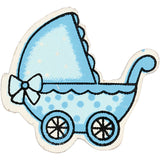 Kinderwagen der Firma Creativ, Größe 34x31 mm, Stärke 1,7 mm, hellblau, 10 Stück 1 Karton