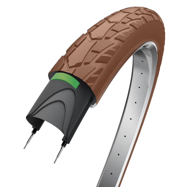 Kantenreifen Performance Protect 28 x 1,75 47-622 – braun mit Reflexion