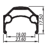 Rim Primax E Str19 26 559 x 19C - 36 Löcher - Spaak 14 Französisches Ventil - Silber mit Bremskante