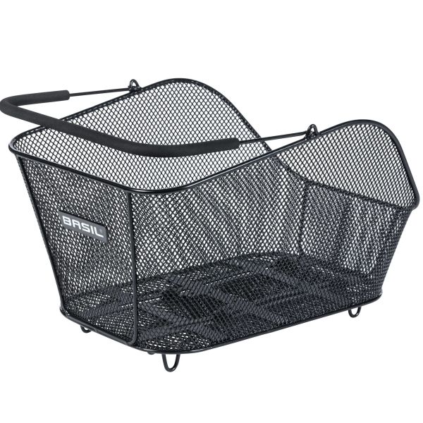 Basil Fahrradkorb Icon M mit Mikrofonaufsatz 13 Liter 39 x 24 x 14 – Schwarz