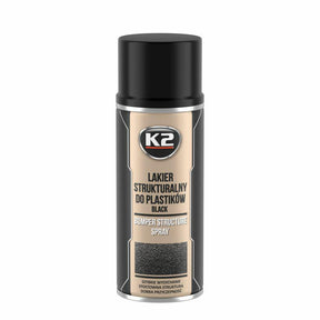 K2 zwarte structurele lak voor kunststof structurele lakpomp 400ml