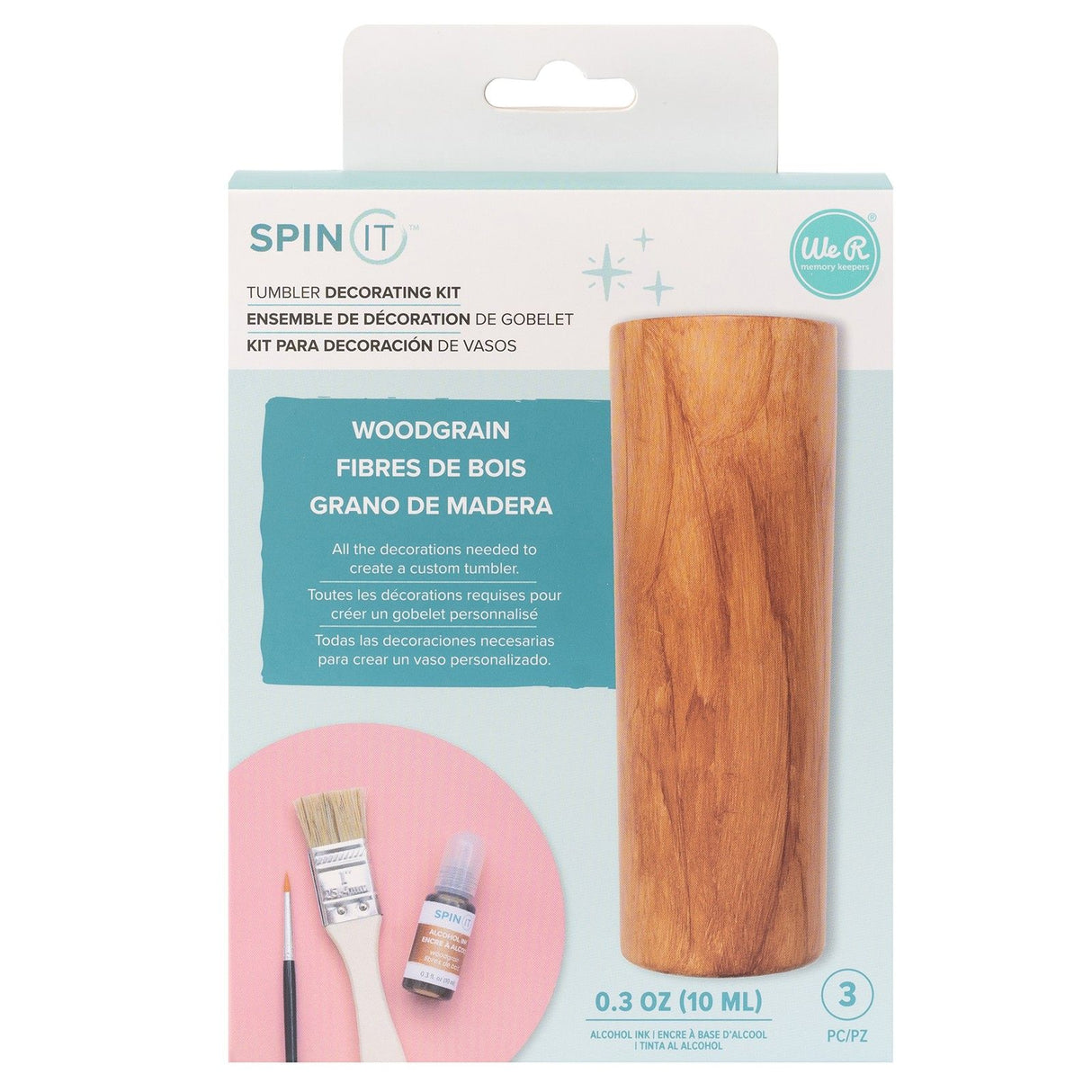 Wir sind Hersteller von Spin It-Dekorationssets mit Holzmaserung