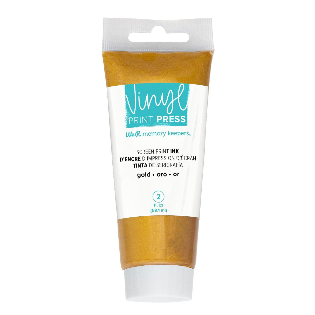 Wir sind Hersteller • Siebdrucktinte für Vinyldruckmaschinen, Metallic-Gold, 59 ml