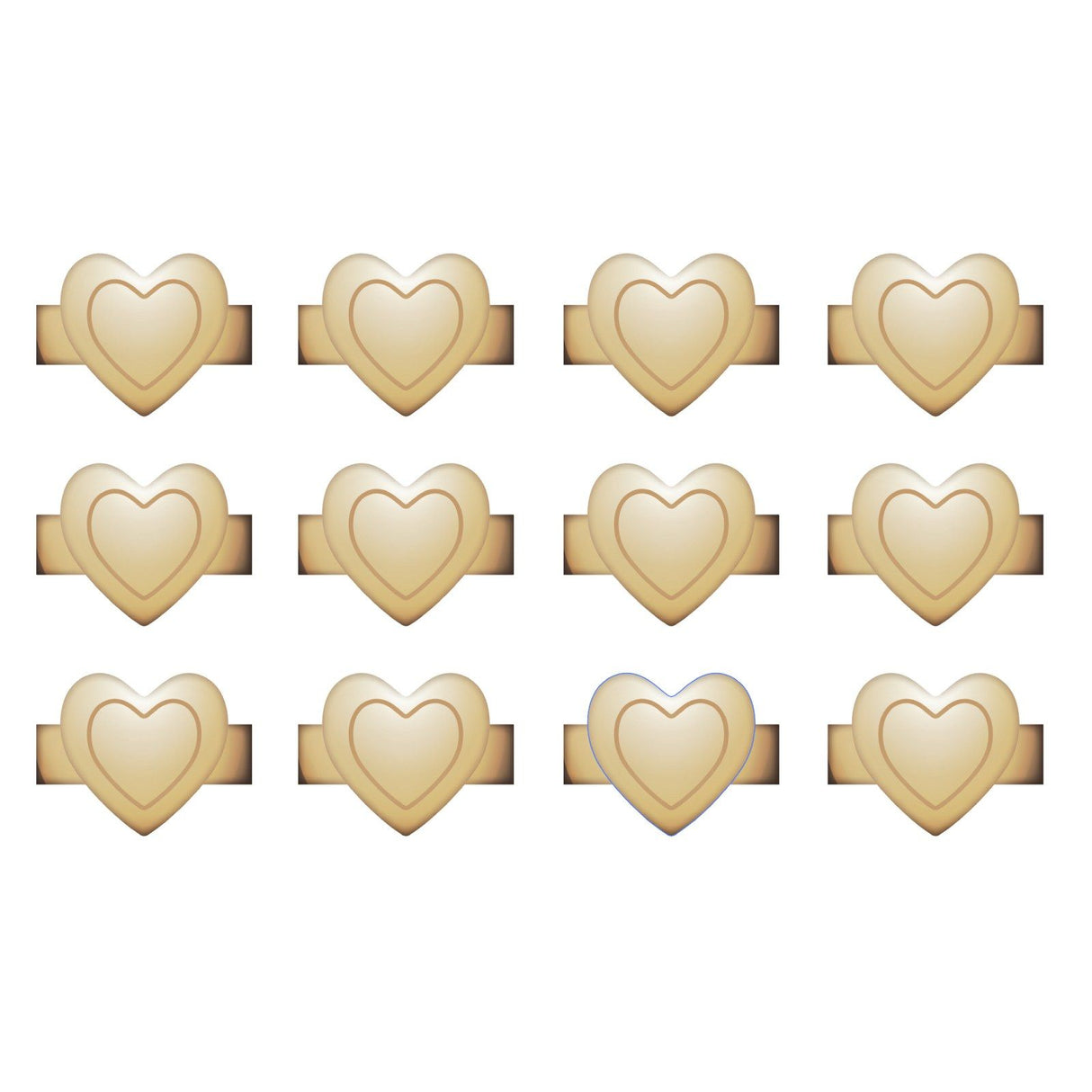 Wir sind Hersteller • Charm-Heftklammern Herz Gold 12 Stück