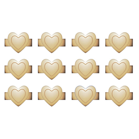 Wir sind Hersteller • Charm-Heftklammern Herz Gold 12 Stück