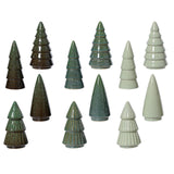 Decoris Weihnachtsbaum Porzellan 5,2x5,2x10cm
