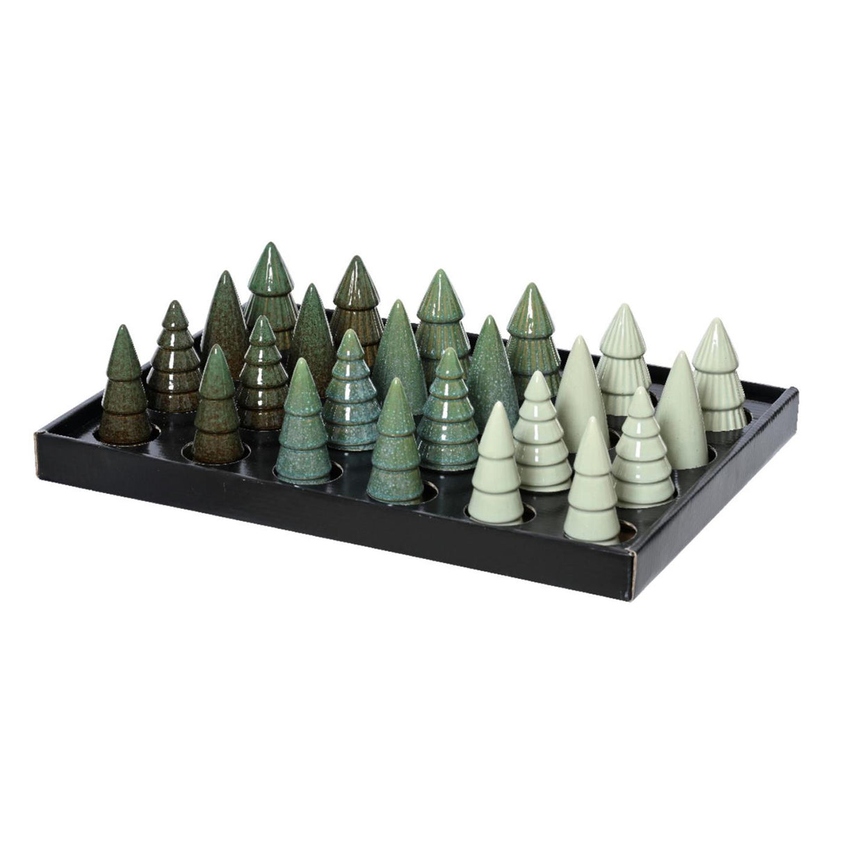 Decoris Weihnachtsbaum Porzellan 5,2x5,2x10cm