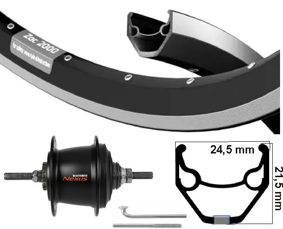 KGS Zadní kolo 28 palců (622) Zac2000 Swil Nexus 7 Rollerbrake SW