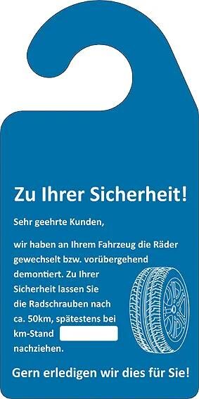 Eichnerspiegelanhänger kundendienst Spiegelanhänger 100Stk. Radschrauben festziehen