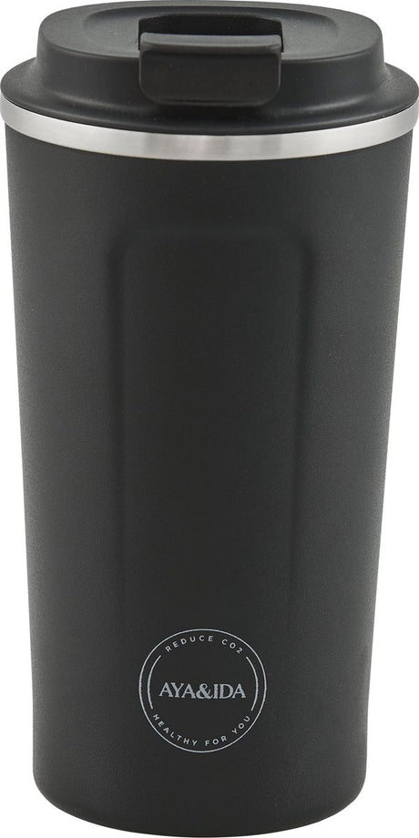 Aya ida aya ida - cup2go - Thermobecher - Kaffeebecher - Coffee to go - Reisebecher - Mitnehmen - 500ml - Mattschwarz