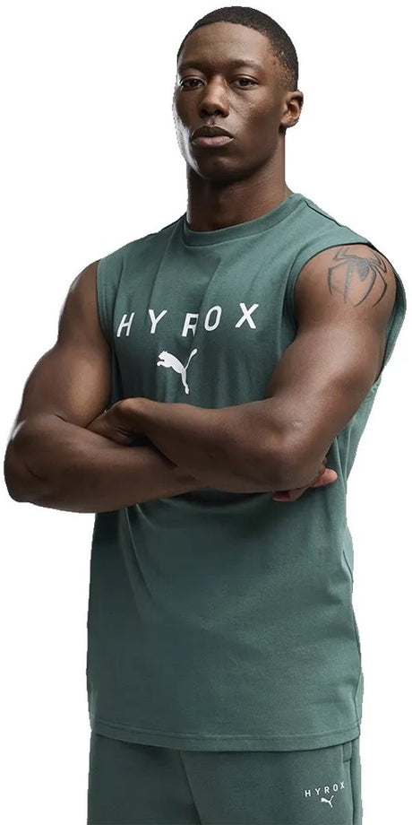 Puma x Hyrox Cutoff ärmelloses T-Shirt grün S Herren