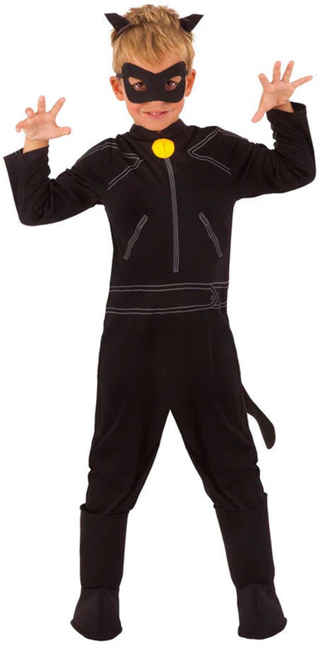 Rubies – Miraculous Ladybug – Schwarze Katze Kostüm für Jungen (Größe L)