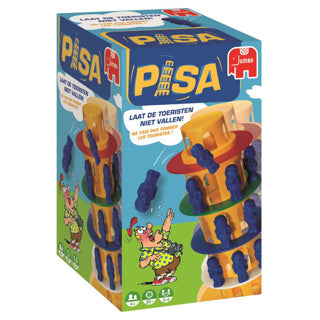 Jumbo Tower of Pisa – Actionspiel – ab 4 Jahren – 2 bis 4 Spieler – Brettspiel für Kinder – Familienspiel