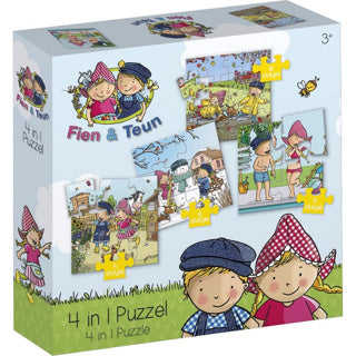 Bambolino Fien und Teun 4in1 Puzzle 4-16 Teile