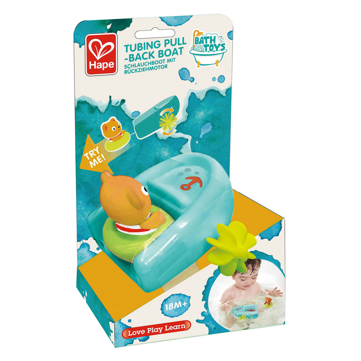 Hape Bath Toy -tilbaketrekning med øl