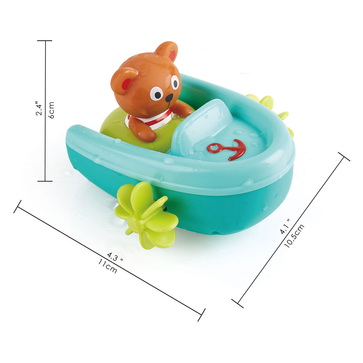 Hape Bath Toy Pullback Boot s pivem