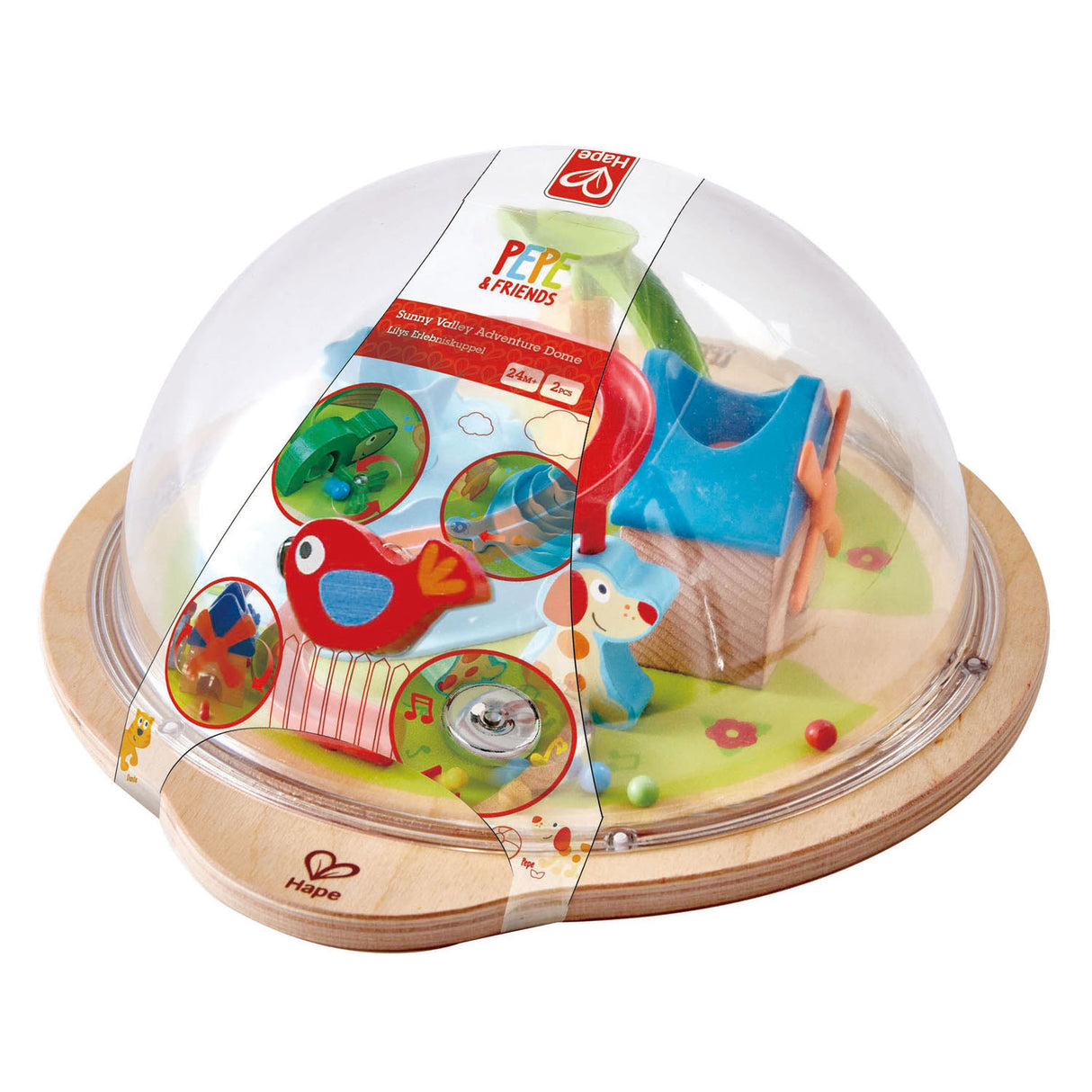 Hape bol mat magnetesche Dolhof Sunney Valley Kuppel