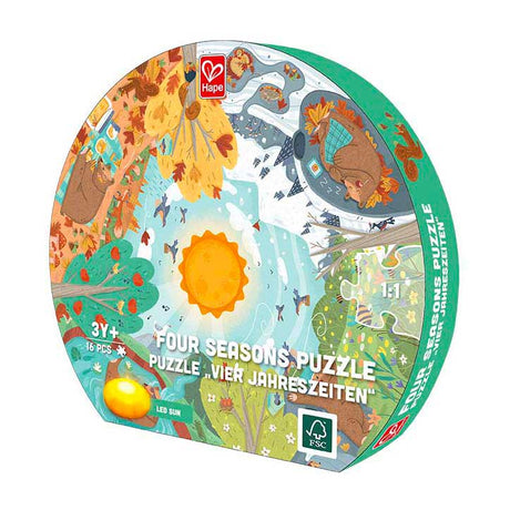 Hape Vier-Jahreszeiten-Puzzle mit Licht – 16 Teile.