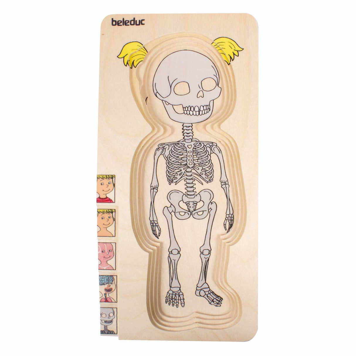 Beleduc Holzschichtenpuzzle Mädchen – 5 Schichten