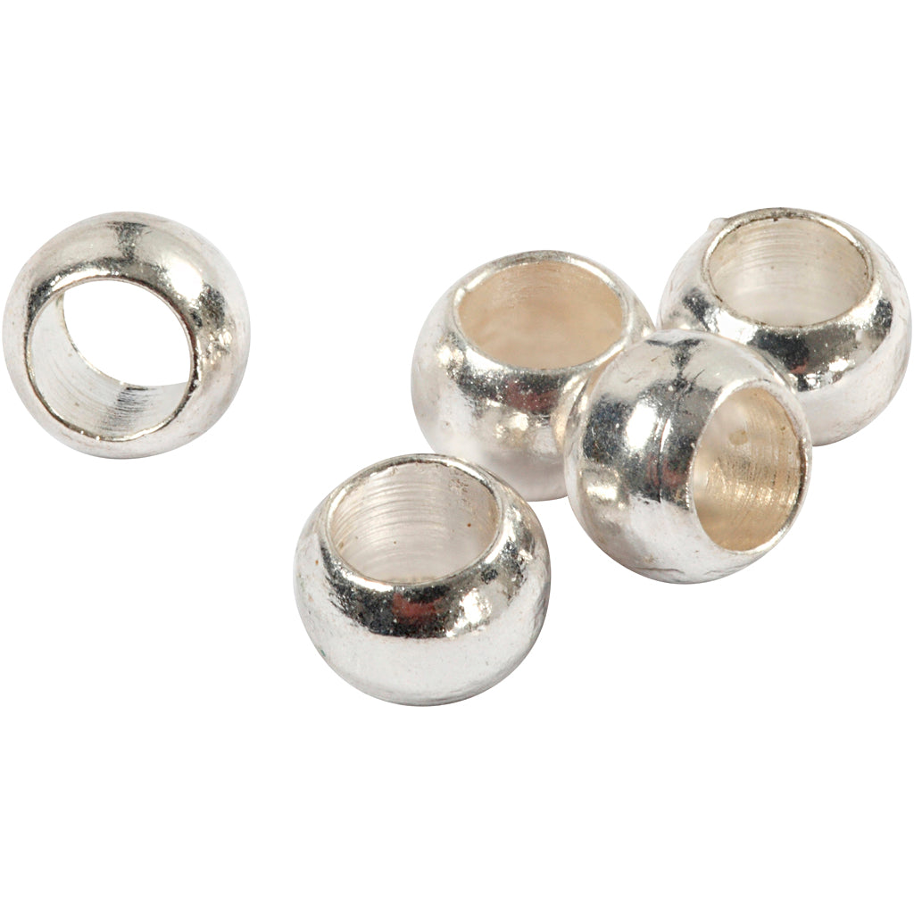 Creativ Company Quetschperlen, D 2,5 mm, Silber, 100 Stück 1 Box