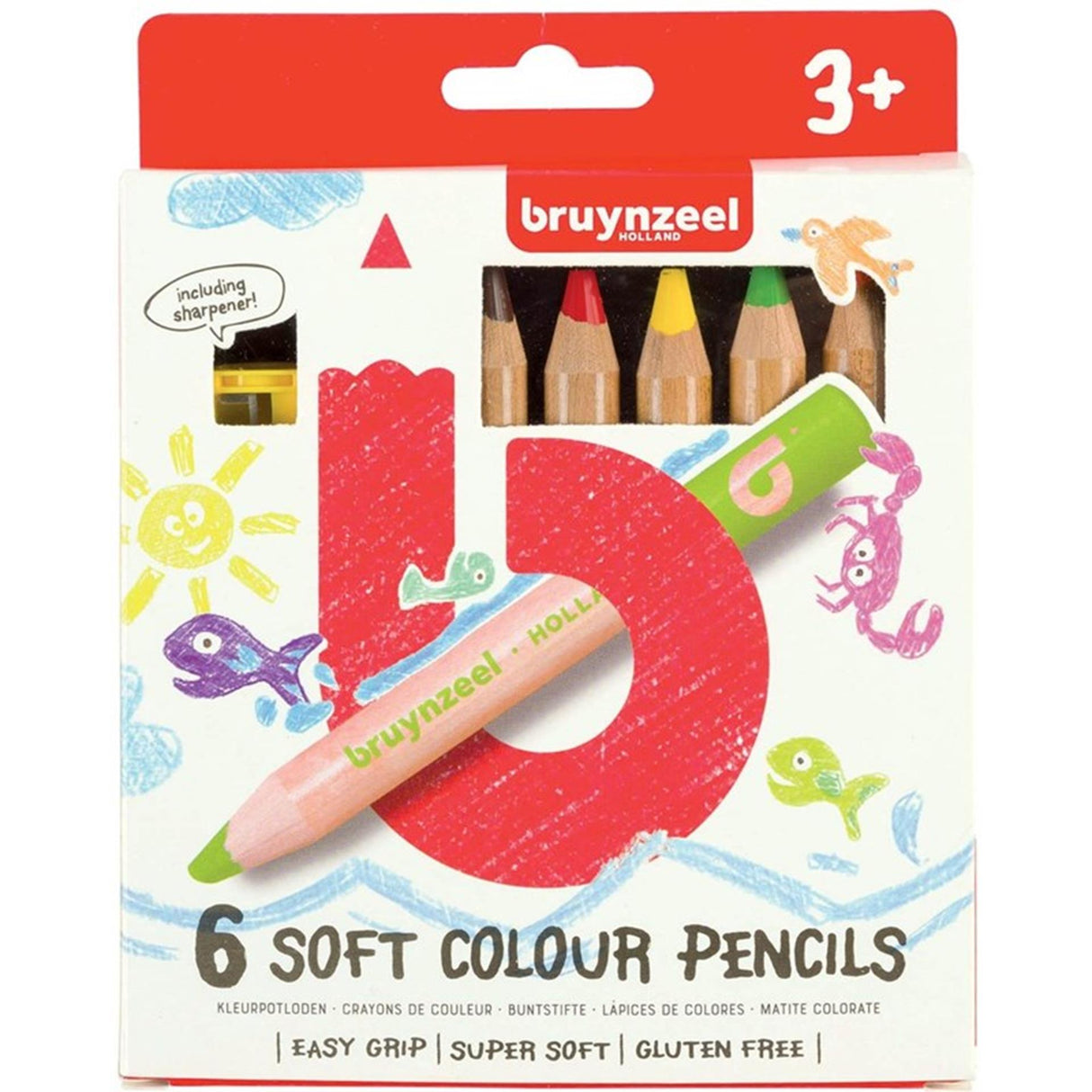 Bruynzeel weiche Buntstifte 6 Stück